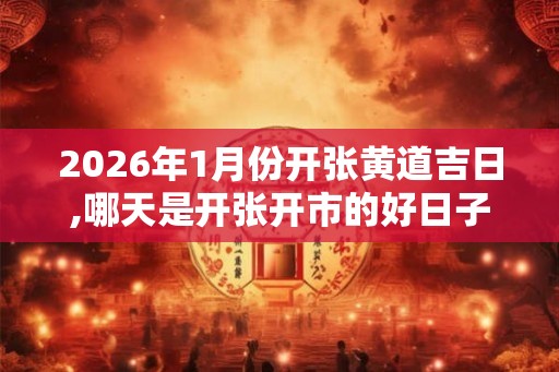 2026年1月份开张黄道吉日,哪天是开张开市的好日子