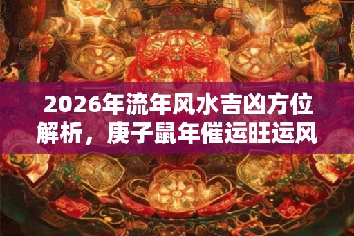 2026年流年风水吉凶方位解析，庚子鼠年催运旺运风水布局