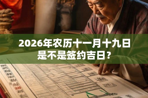 2026年农历十一月十九日是不是签约吉日？