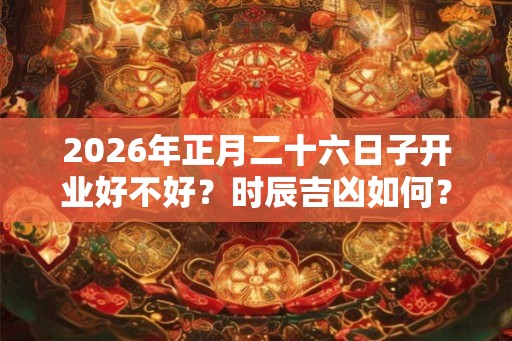 2026年正月二十六日子开业好不好？时辰吉凶如何？