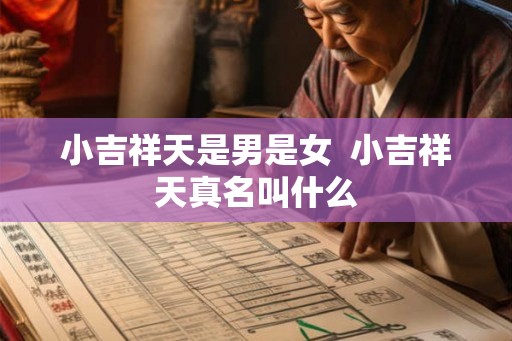 小吉祥天是男是女  小吉祥天真名叫什么