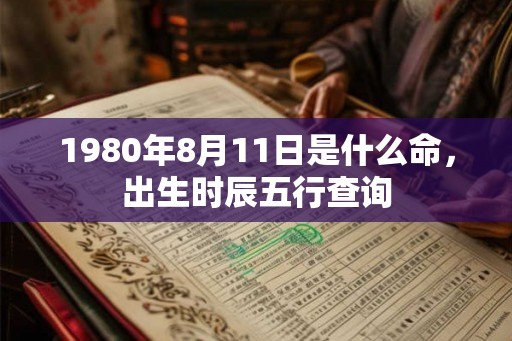 1980年8月11日是什么命，出生时辰五行查询