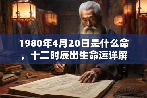 1980年4月20日是什么命，十二时辰出生命运详解