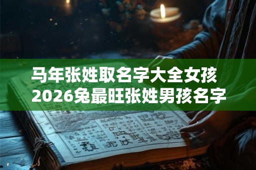马年张姓取名字大全女孩  2026兔最旺张姓男孩名字