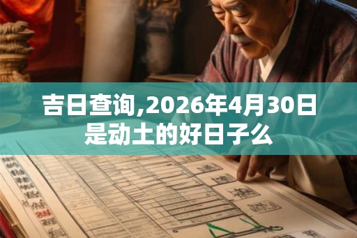 吉日查询,2026年4月30日是动土的好日子么 吉日查询,2026年4月30日是动土的好日子么