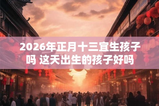 2026年正月十三宜生孩子吗 这天出生的孩子好吗
