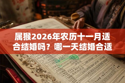 属猴2026年农历十一月适合结婚吗?哪一天结婚合适? 属猴2026年农历十一月适合结婚吗?哪一天结婚合适?