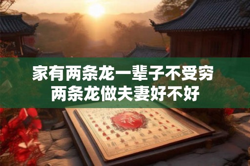 家有两条龙一辈子不受穷 两条龙做夫妻好不好 家有两条龙一辈子不受穷 两条龙做夫妻好不好