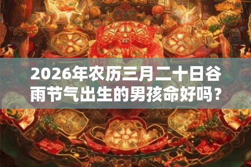 2026年农历三月二十日谷雨节气出生的男孩命好吗？