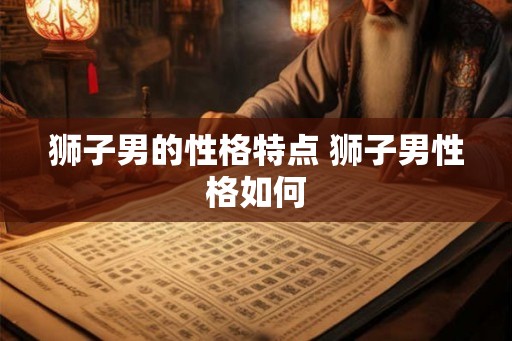 狮子男的性格特点 狮子男性格如何