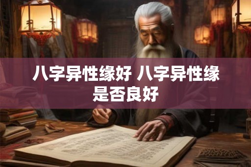 八字异性缘好 八字异性缘是否良好