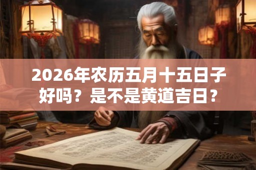 2026年农历五月十五日子好吗？是不是黄道吉日？
