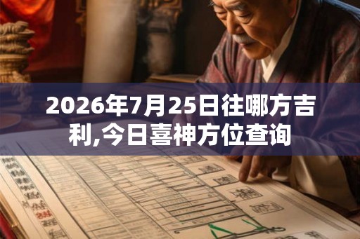 2026年7月25日往哪方吉利,今日喜神方位查询