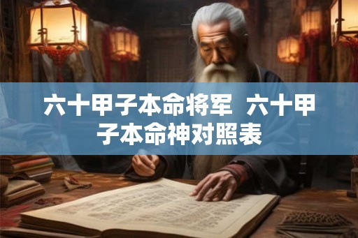 六十甲子本命将军  六十甲子本命神对照表
