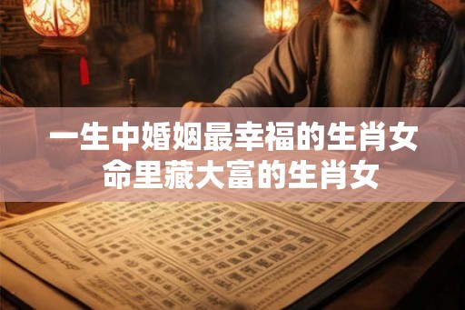 一生中婚姻最幸福的生肖女  命里藏大富的生肖女