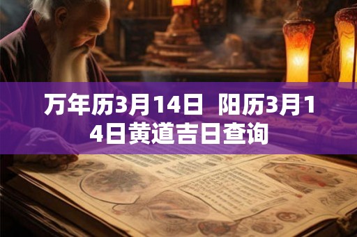 万年历3月14日  阳历3月14日黄道吉日查询