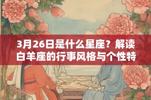 3月26日是什么星座？解读白羊座的行事风格与个性特点