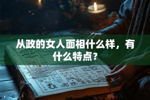从政的女人面相什么样，有什么特点？