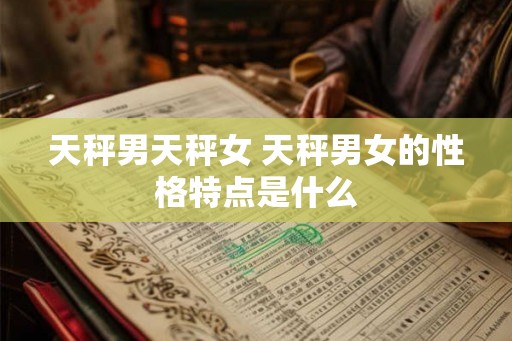 天秤男天秤女 天秤男女的性格特点是什么