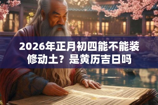 2026年正月初四能不能装修动土？是黄历吉日吗