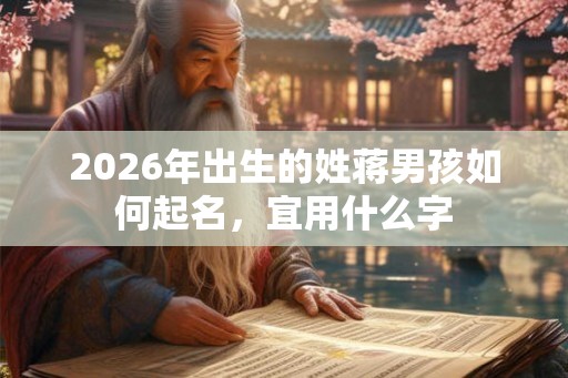 2026年出生的姓蒋男孩如何起名，宜用什么字