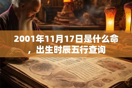 2001年11月17日是什么命，出生时辰五行查询