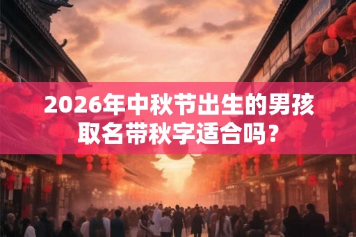 2026年中秋节出生的男孩取名带秋字适合吗？