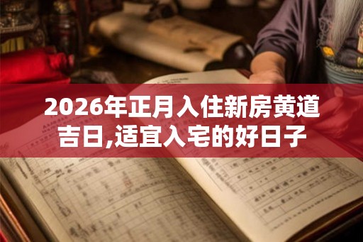 2026年正月入住新房黄道吉日,适宜入宅的好日子