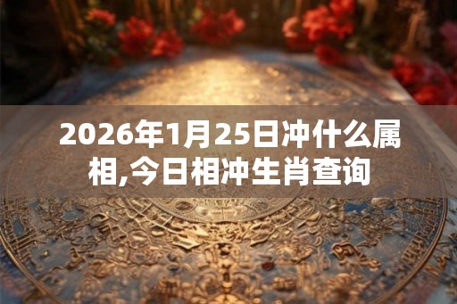 2026年1月25日冲什么属相,今日相冲生肖查询