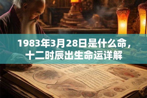 1983年3月28日是什么命，十二时辰出生命运详解