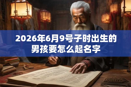 2026年6月9号子时出生的男孩要怎么起名字