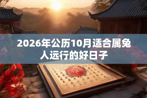 2026年公历10月适合属兔人远行的好日子 2026年公历10月适合属兔人远行的好日子