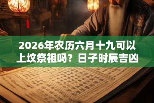 2026年农历六月十九可以上坟祭祖吗？日子时辰吉凶如何？