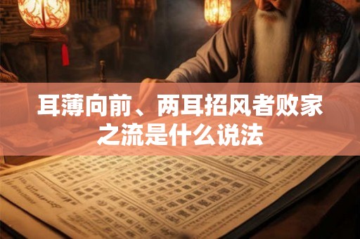耳薄向前、两耳招风者败家之流是什么说法 耳薄向前、两耳招风者败家之流是什么说法