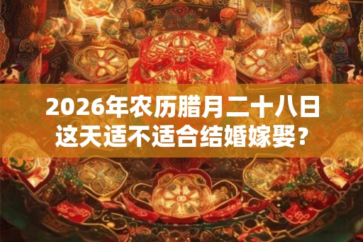 2026年农历腊月二十八日这天适不适合结婚嫁娶？