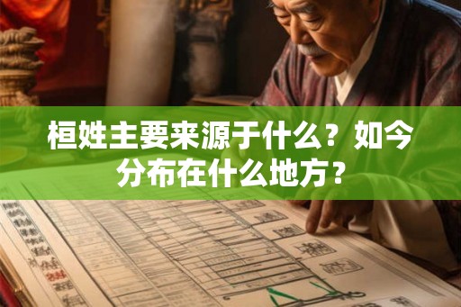 桓姓主要来源于什么?如今分布在什么地方? 桓姓主要来源于什么?如今分布在什么地方?