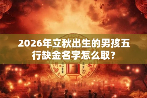 2026年立秋出生的男孩五行缺金名字怎么取？