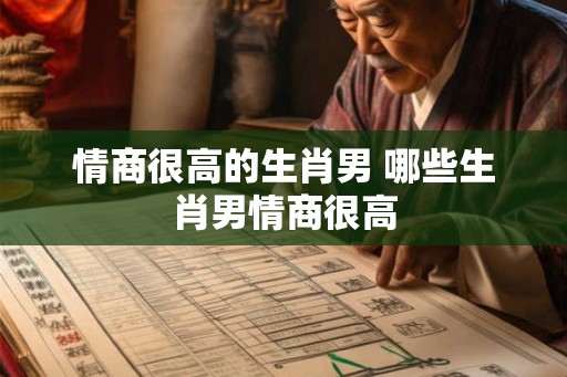 情商很高的生肖男 哪些生肖男情商很高