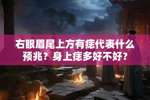 右眼眉尾上方有痣代表什么预兆?身上痣多好不好? 右眼眉尾上方有痣代表什么预兆?身上痣多好不好?