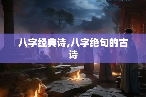 八字经典诗,八字绝句的古诗