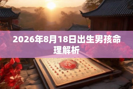 2026年8月18日出生男孩命理解析 2026年8月18日出生男孩命理解析