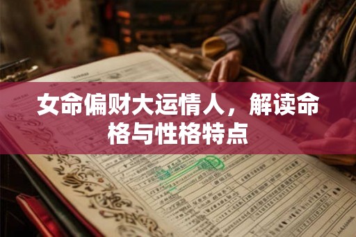 女命偏财大运情人,解读命格与性格特点 女命偏财大运情人,解读命格与性格特点