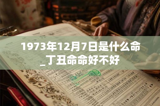 1973年12月7日是什么命_丁丑命命好不好