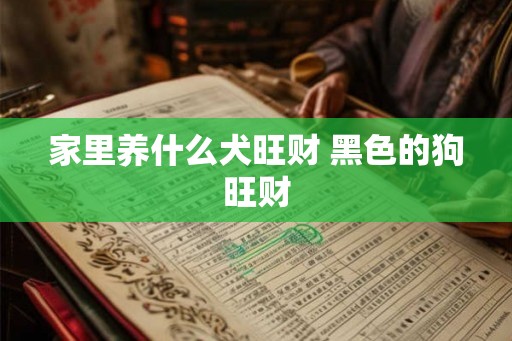 家里养什么犬旺财 黑色的狗旺财
