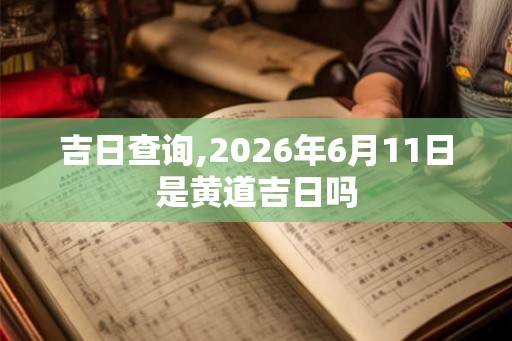 吉日查询,2026年6月11日是黄道吉日吗