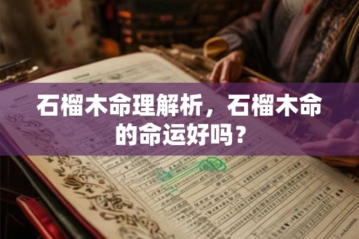 石榴木命理解析，石榴木命的命运好吗？
