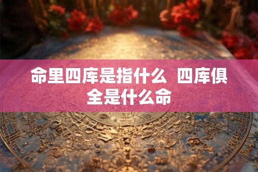 命里四库是指什么  四库俱全是什么命