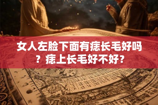 女人左脸下面有痣长毛好吗？痣上长毛好不好？