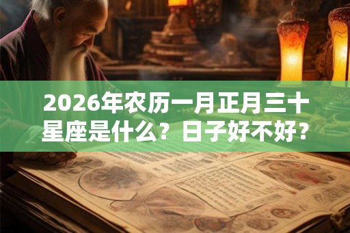 2026年农历一月正月三十星座是什么？日子好不好？