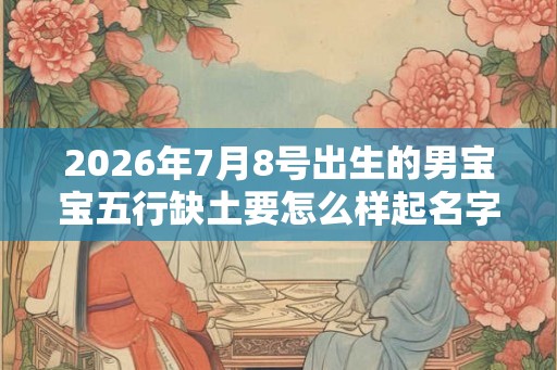 2026年7月8号出生的男宝宝五行缺土要怎么样起名字